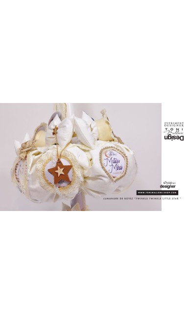 Lumanare de botez baieti personalizata, 65x4cm, Twinkle Twinkle little star  12